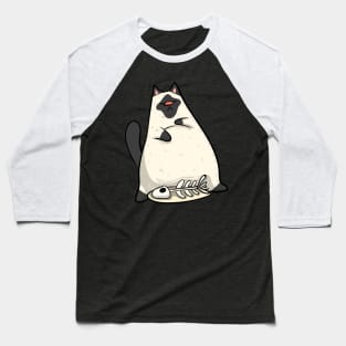 Siamese Lazy Cat Baseball T-Shirt